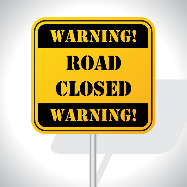 road closed sign