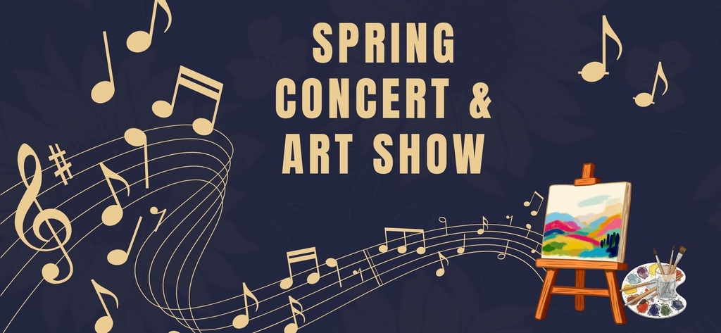 spring concert & art show flyer