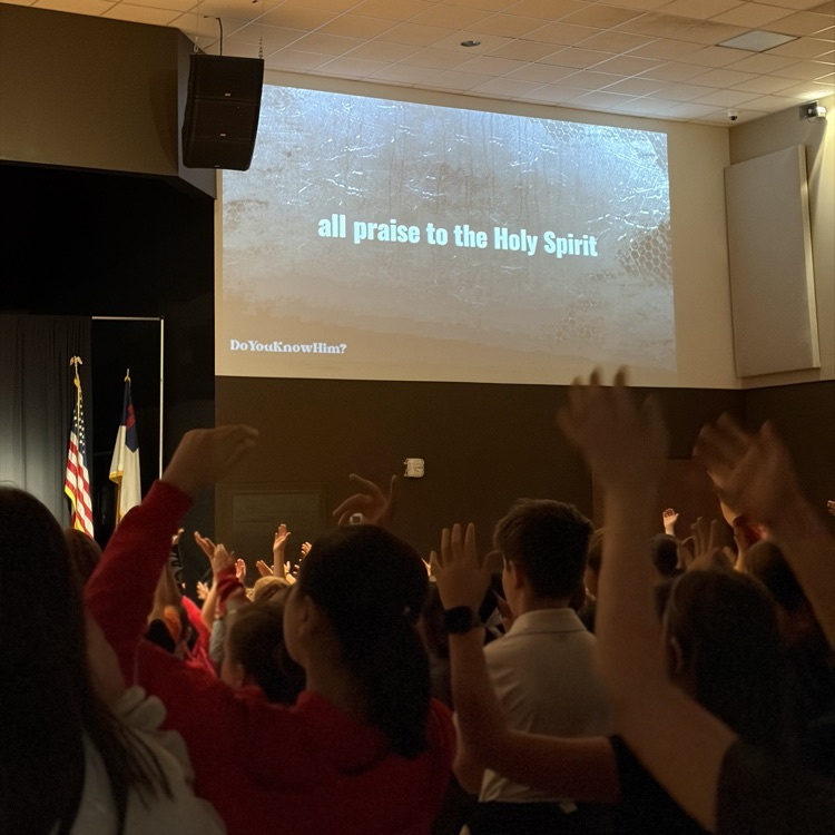 students worshiping in chapel