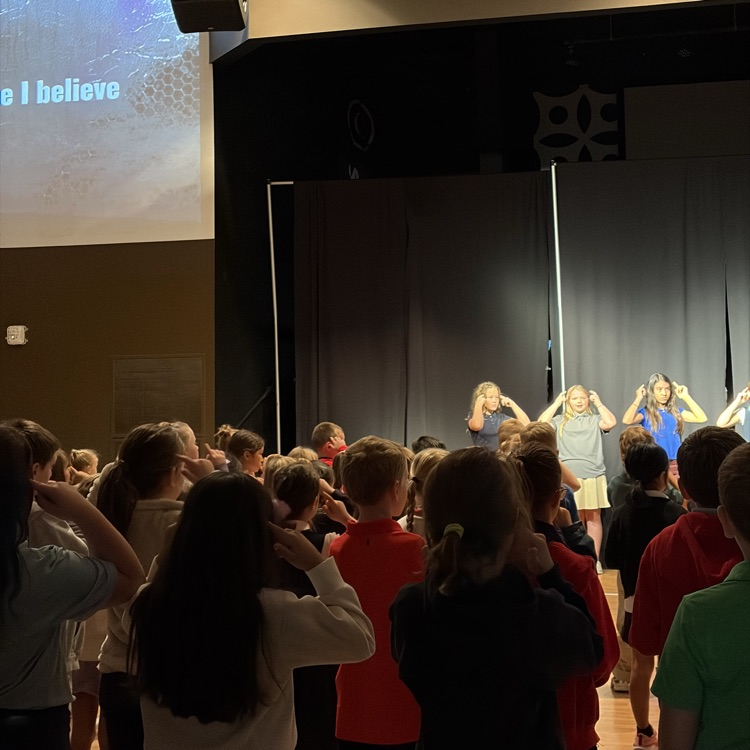students worshiping in chapel