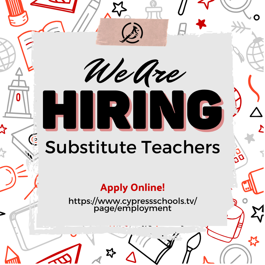 We are hiring subs - apply online!