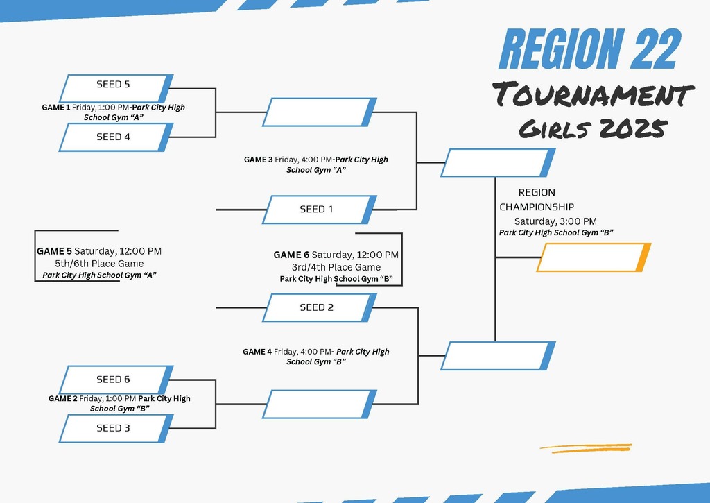 Regoin 22 Tournament Schedule 2025-Girls