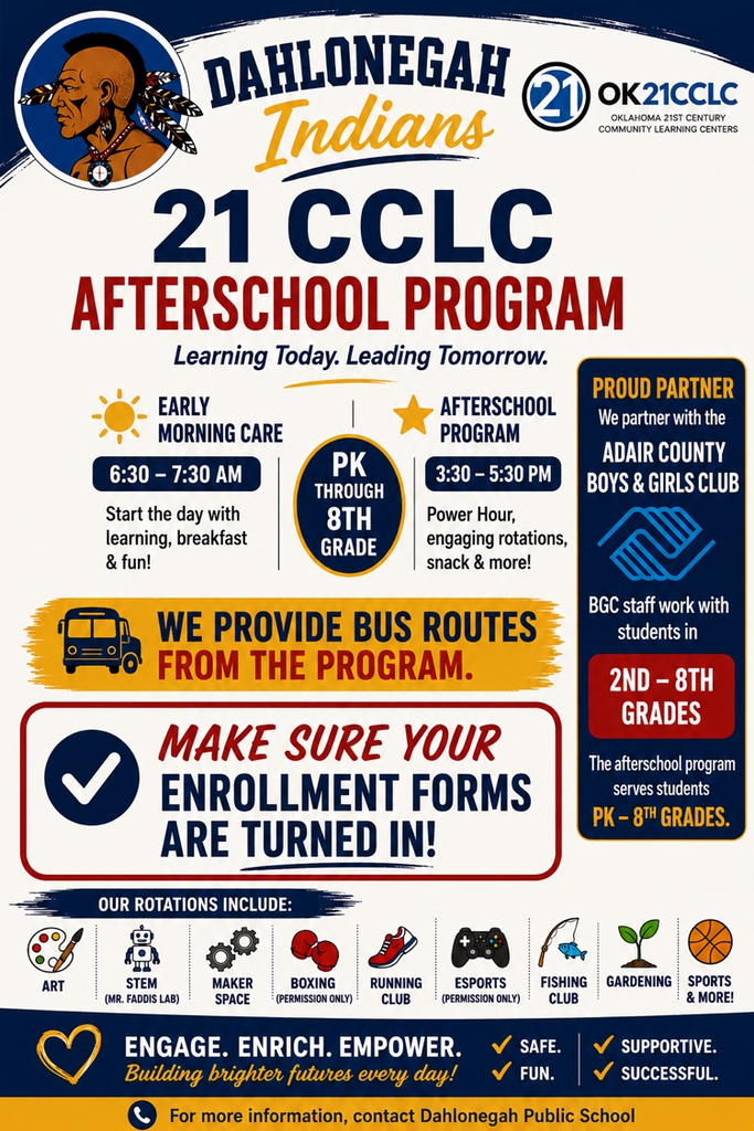 Be sure and turn all enrollment forms in today!