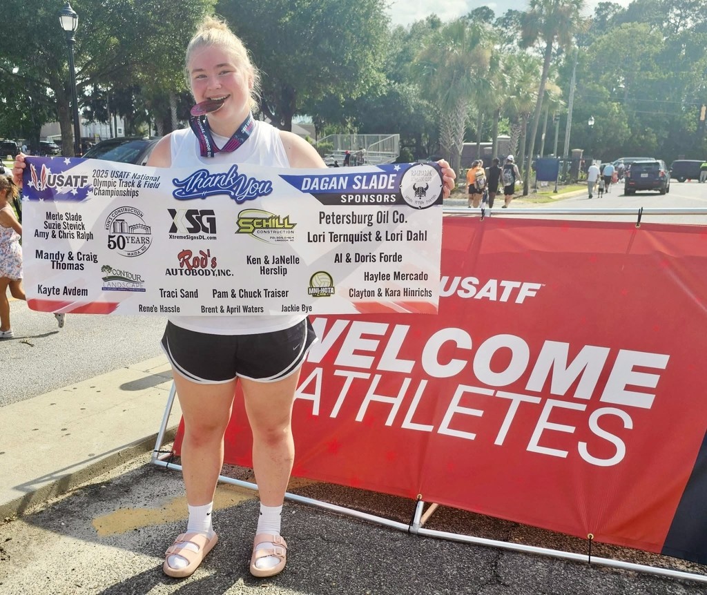 Dagan with banner