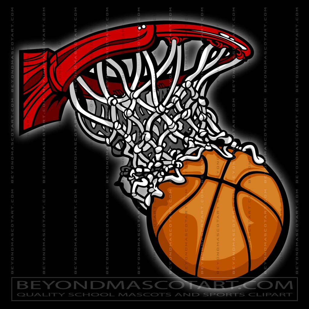 basketball going through hoop