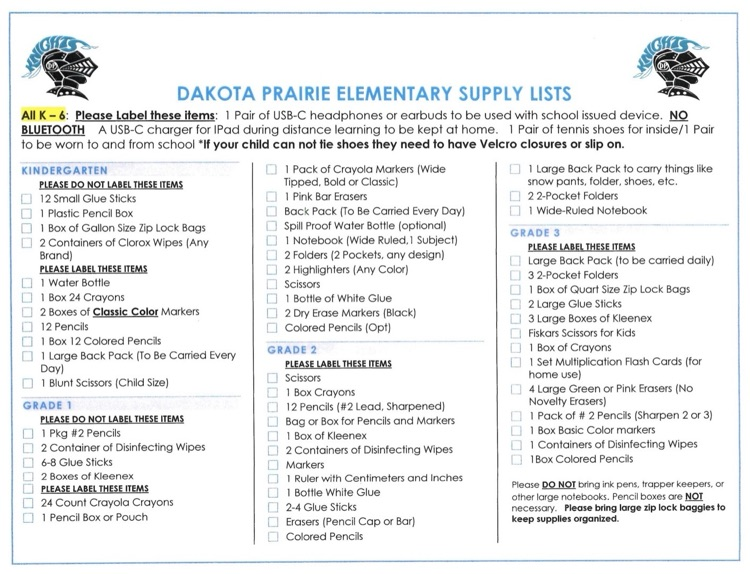supply list 1