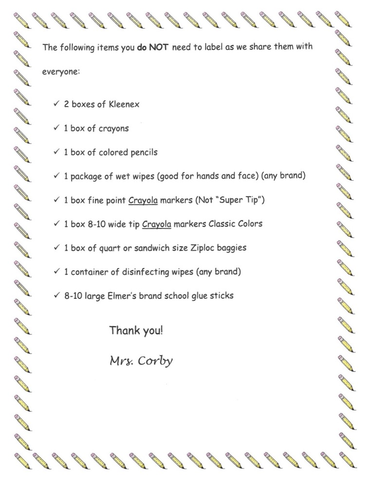 supply list 4