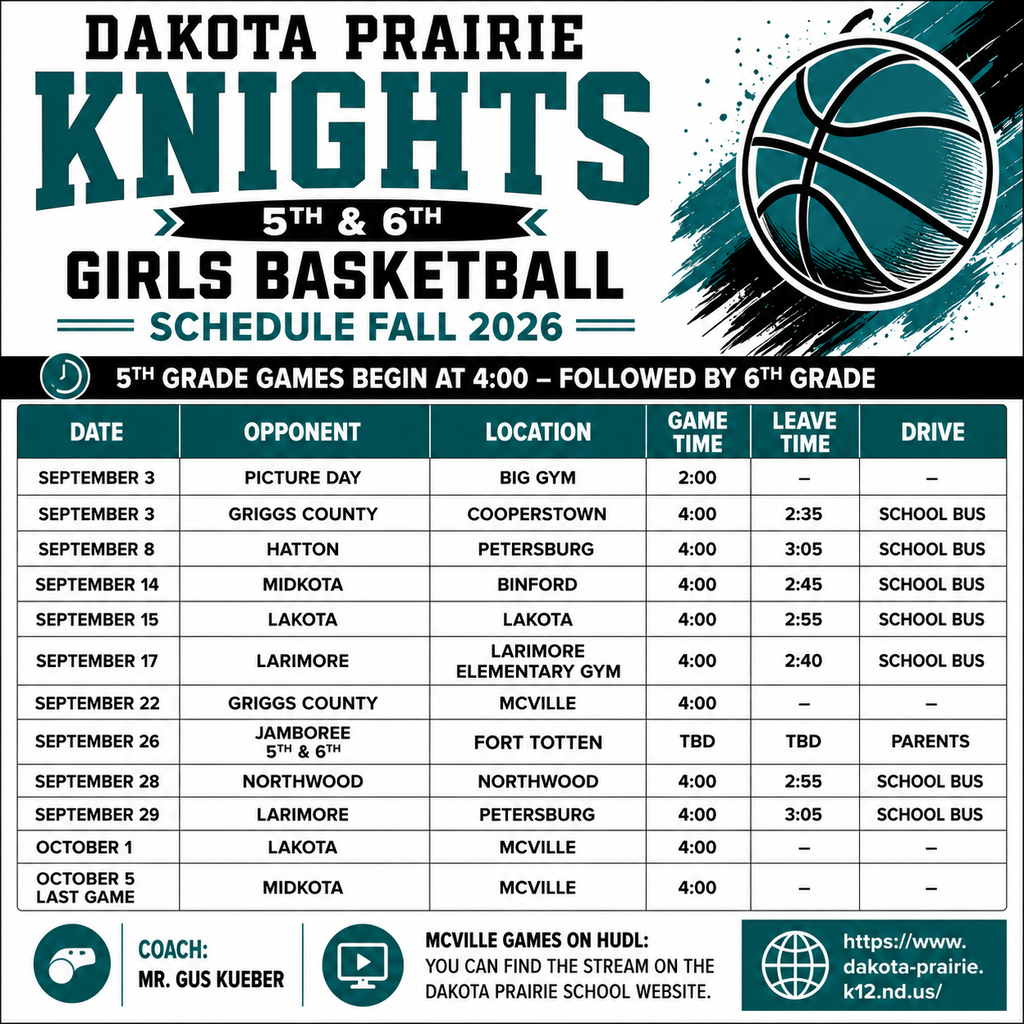 girls basketball schedule