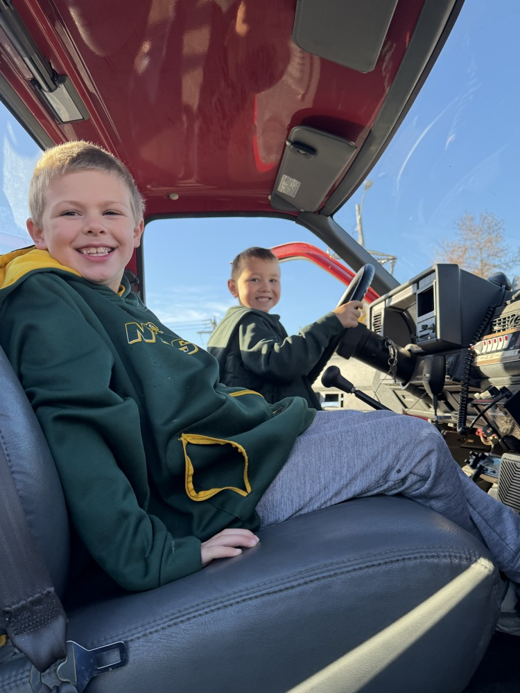 boys in fire truck 