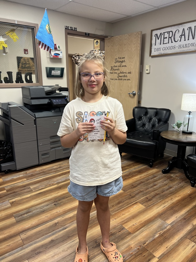 Breonna earned a Pirate Pride for being kind, helpful, and hard-working.