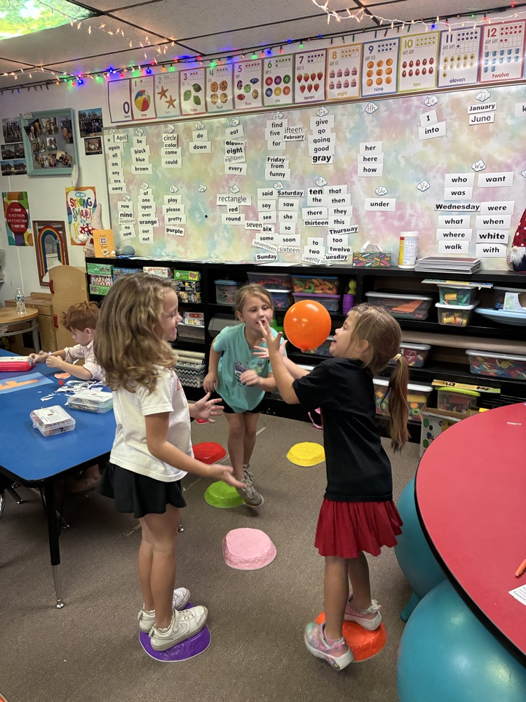 Kindergarten students enjoying centers