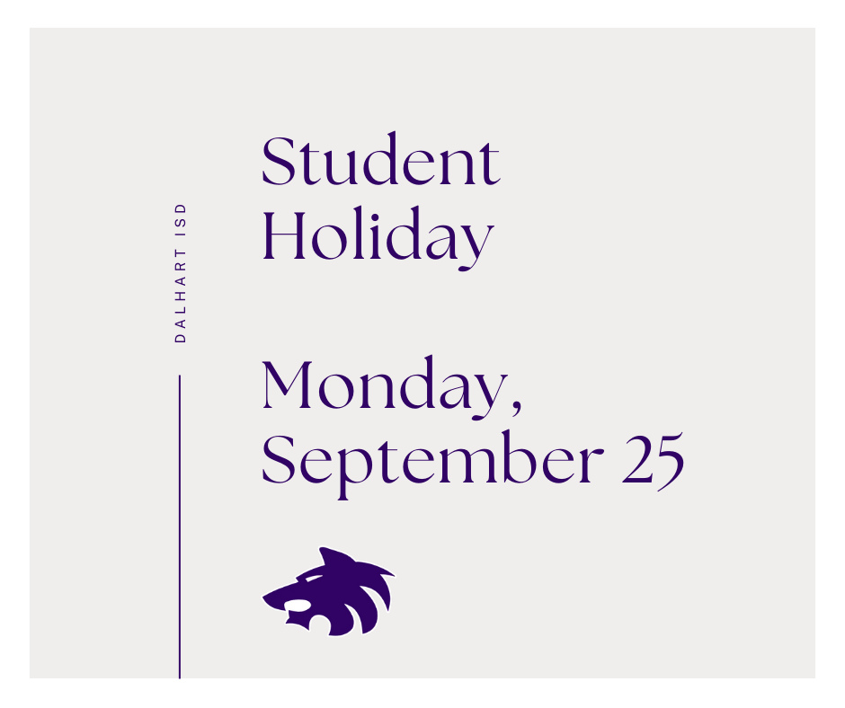 Student Holiday Sept 25