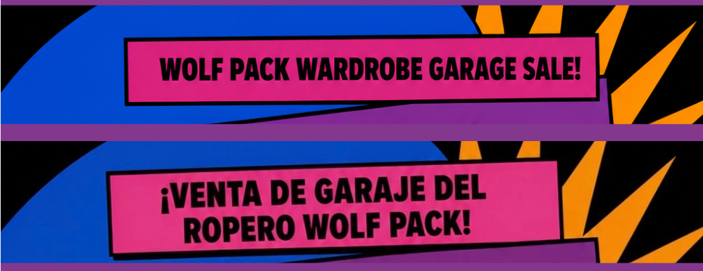 wolf pack wardrobe garage sale