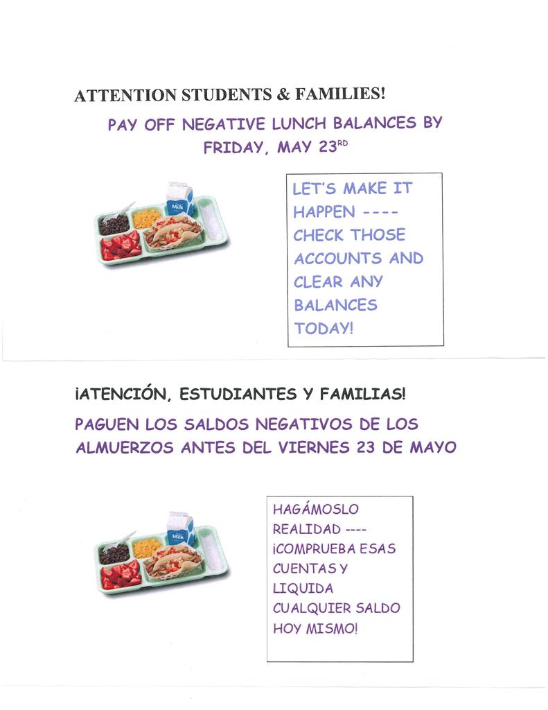 negative lunch accounts