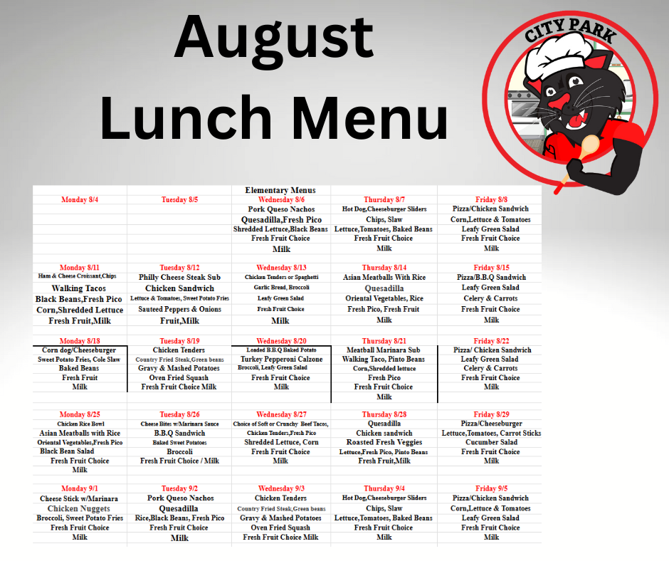 lunch menu graphic