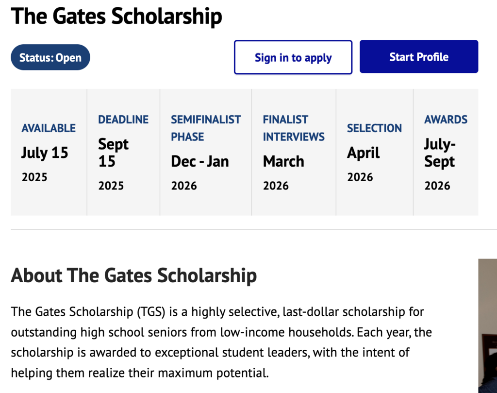 Gates Scholarship