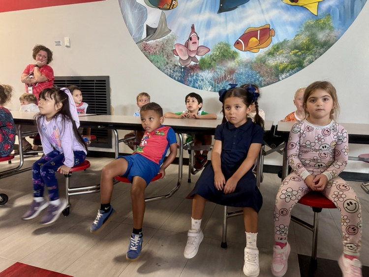 Students listening to a read aloud.