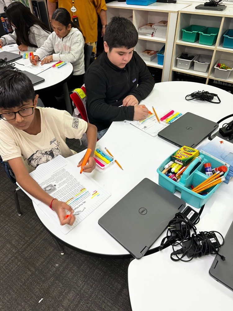 students working in groups 