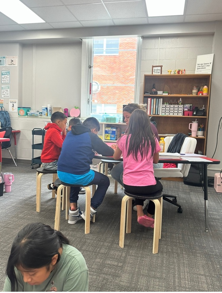 students working in classroom