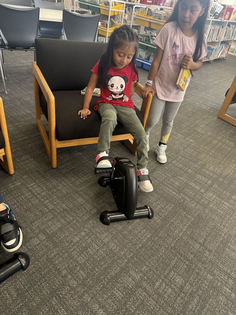 student pedaling