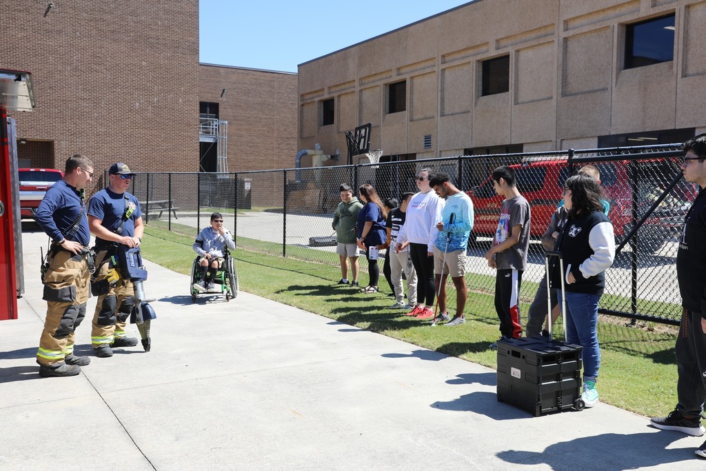 Amy Gleaton’s Forensics class at Dalton High School received funding through the Dalton Education Foundation’s Grants for Instruction program to purchase materials for engineering students to build spec houses and stick houses. Once completed, these student-built structures were used in partnership with the Dalton Fire Department Arson Unit to study fire behavior and learn important fire safety skills.