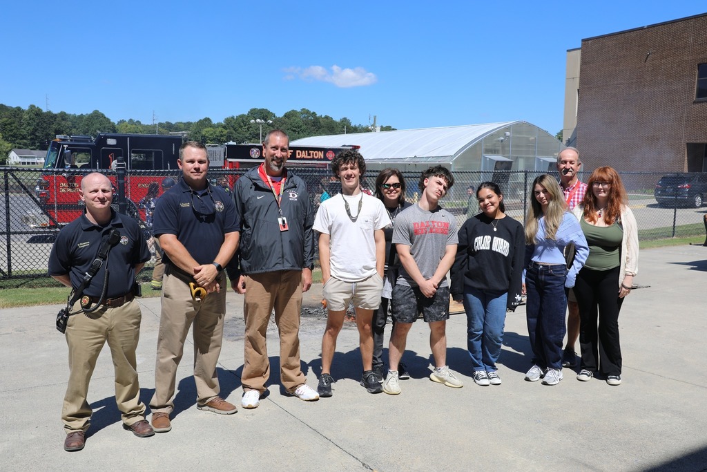 Amy Gleaton’s Forensics class at Dalton High School received funding through the Dalton Education Foundation’s Grants for Instruction program to purchase materials for engineering students to build spec houses and stick houses. Once completed, these student-built structures were used in partnership with the Dalton Fire Department Arson Unit to study fire behavior and learn important fire safety skills.