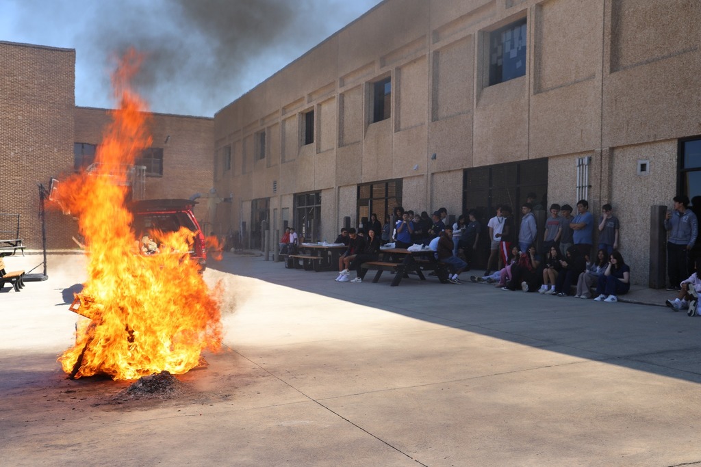 Amy Gleaton’s Forensics class at Dalton High School received funding through the Dalton Education Foundation’s Grants for Instruction program to purchase materials for engineering students to build spec houses and stick houses. Once completed, these student-built structures were used in partnership with the Dalton Fire Department Arson Unit to study fire behavior and learn important fire safety skills.
