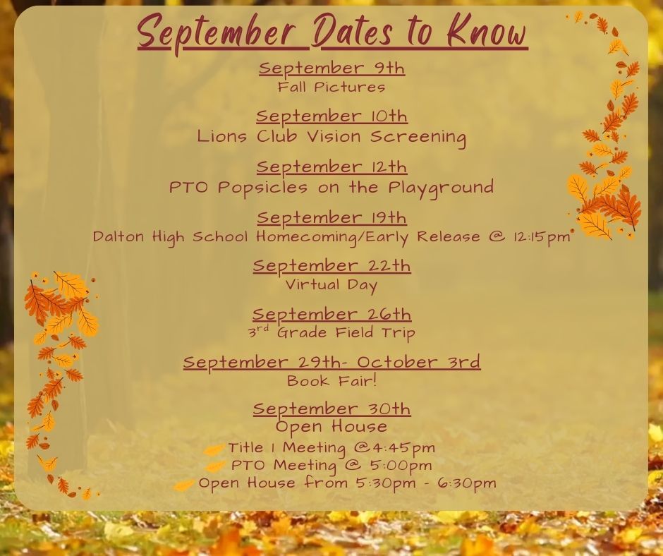 September Dates to Know