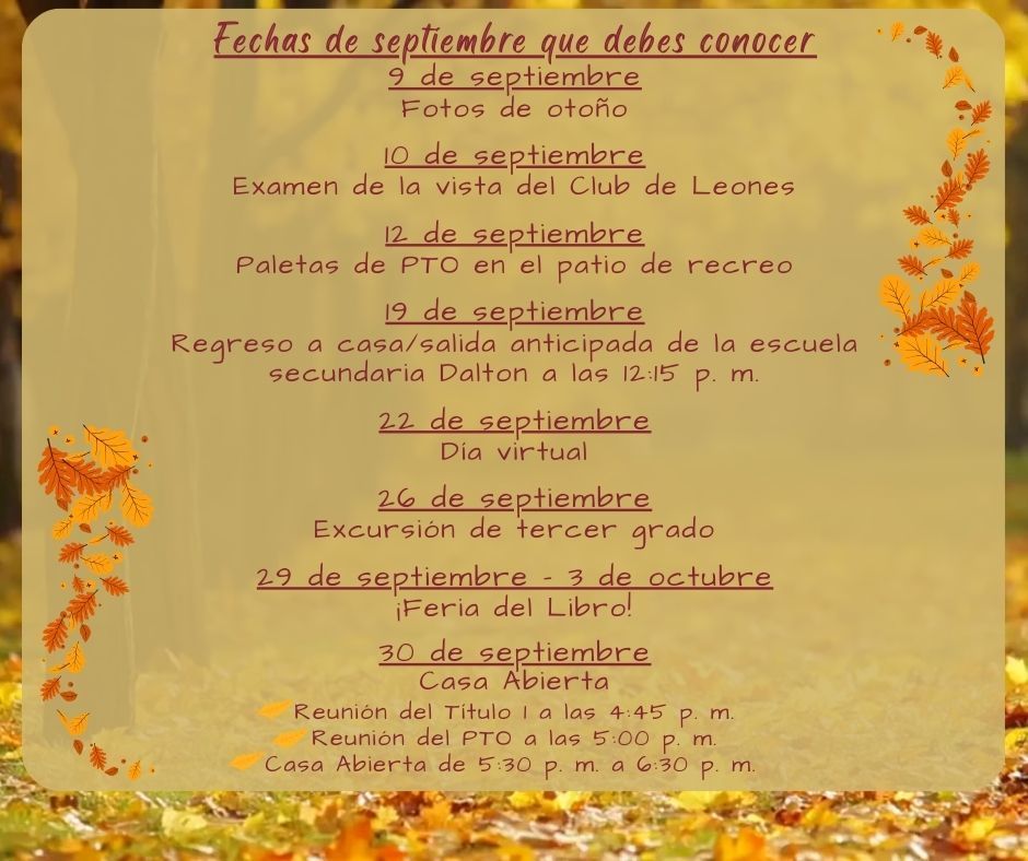 September Dates to Know in Spanish