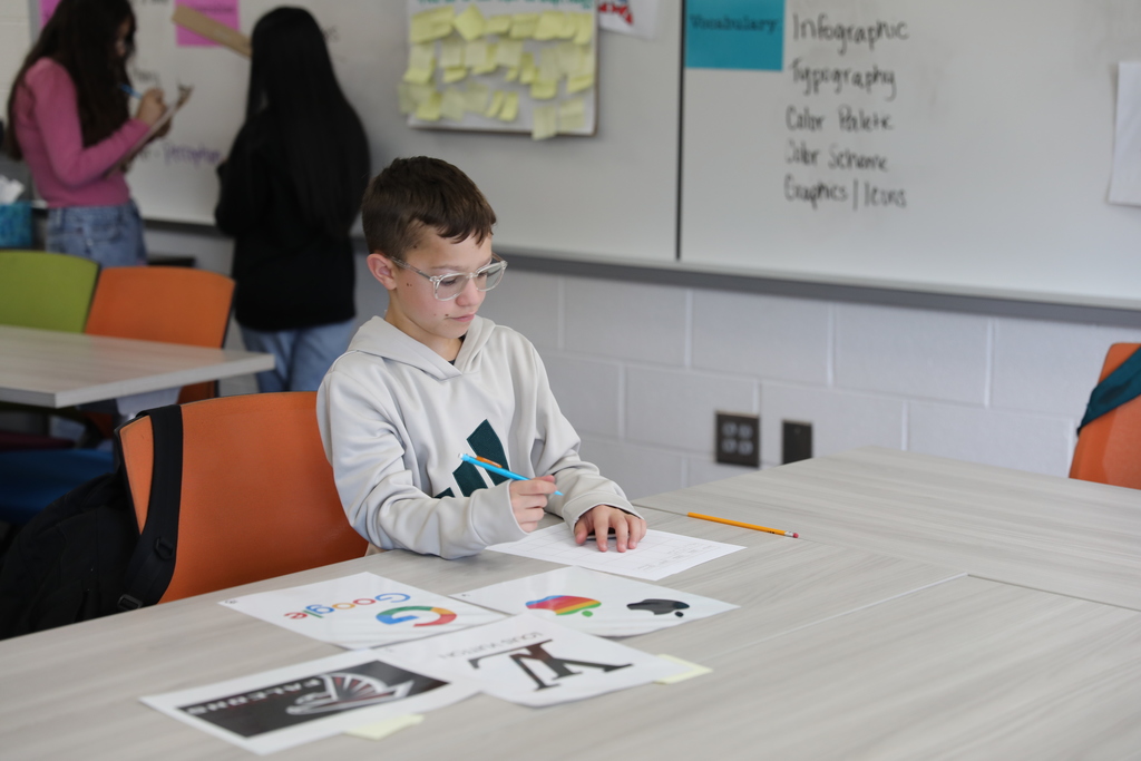 Classroom Spotlight: Jennifer Barmore’s 7th grade students at Hammond Creek Middle School recently explored the Principles of Graphic Design by analyzing major brand logos—discussing their meaning, design elements, and the star power that makes them unforgettable.