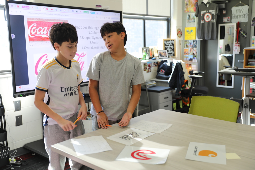 Classroom Spotlight: Jennifer Barmore’s 7th grade students at Hammond Creek Middle School recently explored the Principles of Graphic Design by analyzing major brand logos—discussing their meaning, design elements, and the star power that makes them unforgettable.
