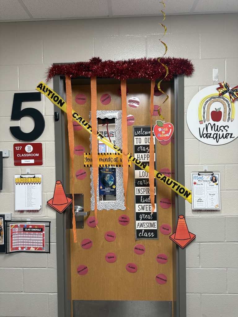 Classroom Spotlight: Fifth graders in Mrs. Mariela Vazquez’s class at Brookwood School transformed their room into an Earth Construction Zone!  Wearing yellow helmets and orange vests, students explored constructive and destructive processes that shape our planet. Using Chips Ahoy cookies, graham crackers, frosting, and chocolate chips, they modeled divergent, convergent, and transform boundaries—all inside a “caution-taped” construction zone! Hands-on learning made science come alive as students discovered how the Earth is constantly changing beneath our feet.