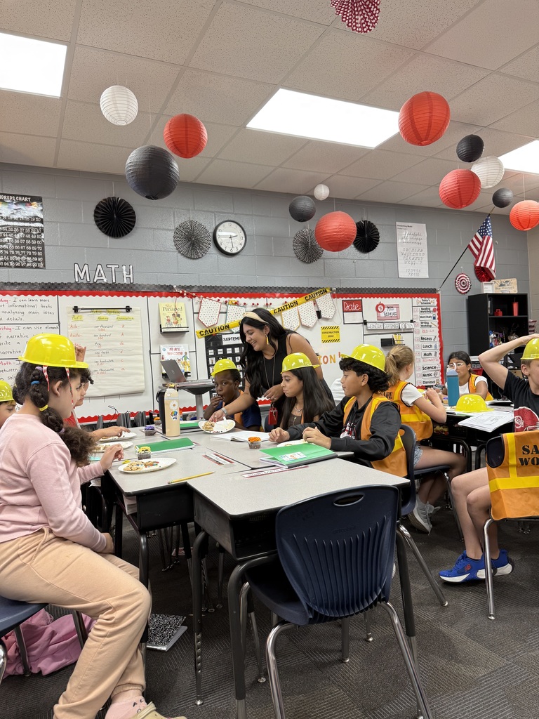 Classroom Spotlight: Fifth graders in Mrs. Mariela Vazquez’s class at Brookwood School transformed their room into an Earth Construction Zone!  Wearing yellow helmets and orange vests, students explored constructive and destructive processes that shape our planet. Using Chips Ahoy cookies, graham crackers, frosting, and chocolate chips, they modeled divergent, convergent, and transform boundaries—all inside a “caution-taped” construction zone! Hands-on learning made science come alive as students discovered how the Earth is constantly changing beneath our feet.
