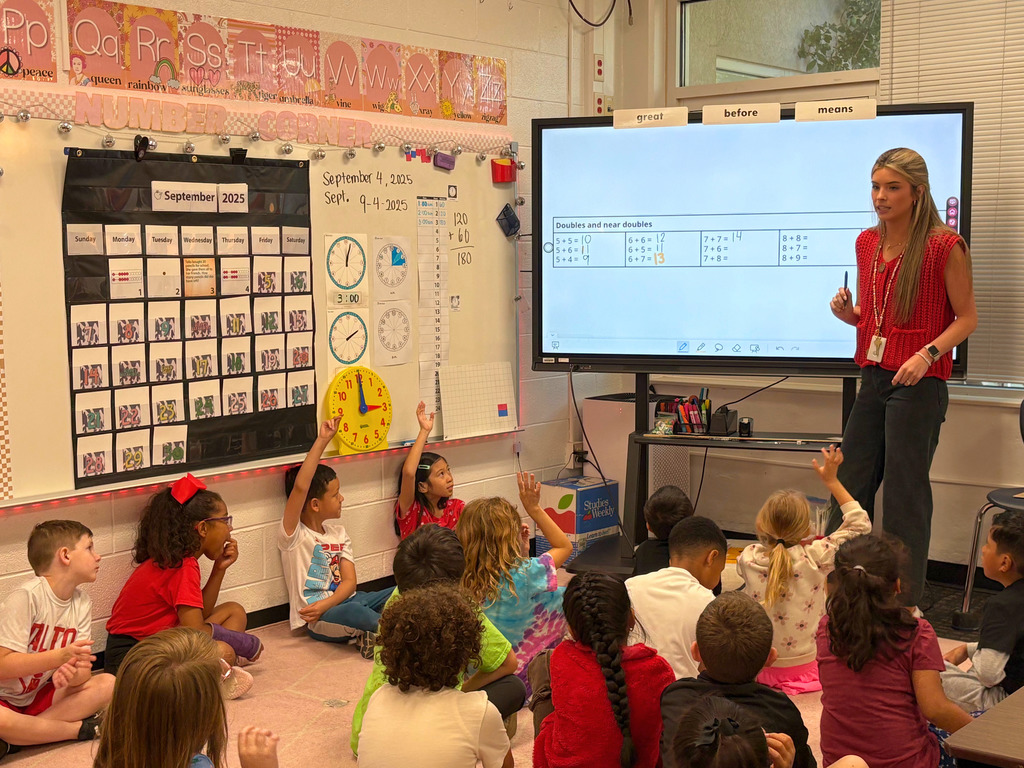 Classroom Spotlight: Students in Maddie Tighe’s class at Westwood School have been hard at work during their math block! They’ve been practicing adding doubles and near doubles, sharpening their number sense and building confidence as mathematicians. Way to go, Wildcats!