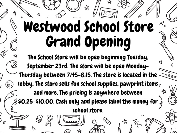Westwood Store Grand Opening Flyer in English