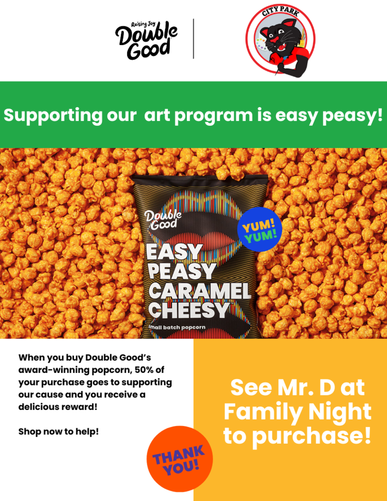 Double Good Popcorn Fundraiser graphic 