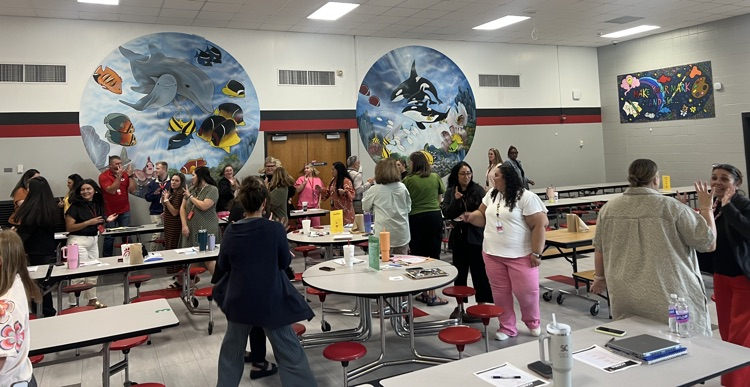 Teachers discussing a topic  