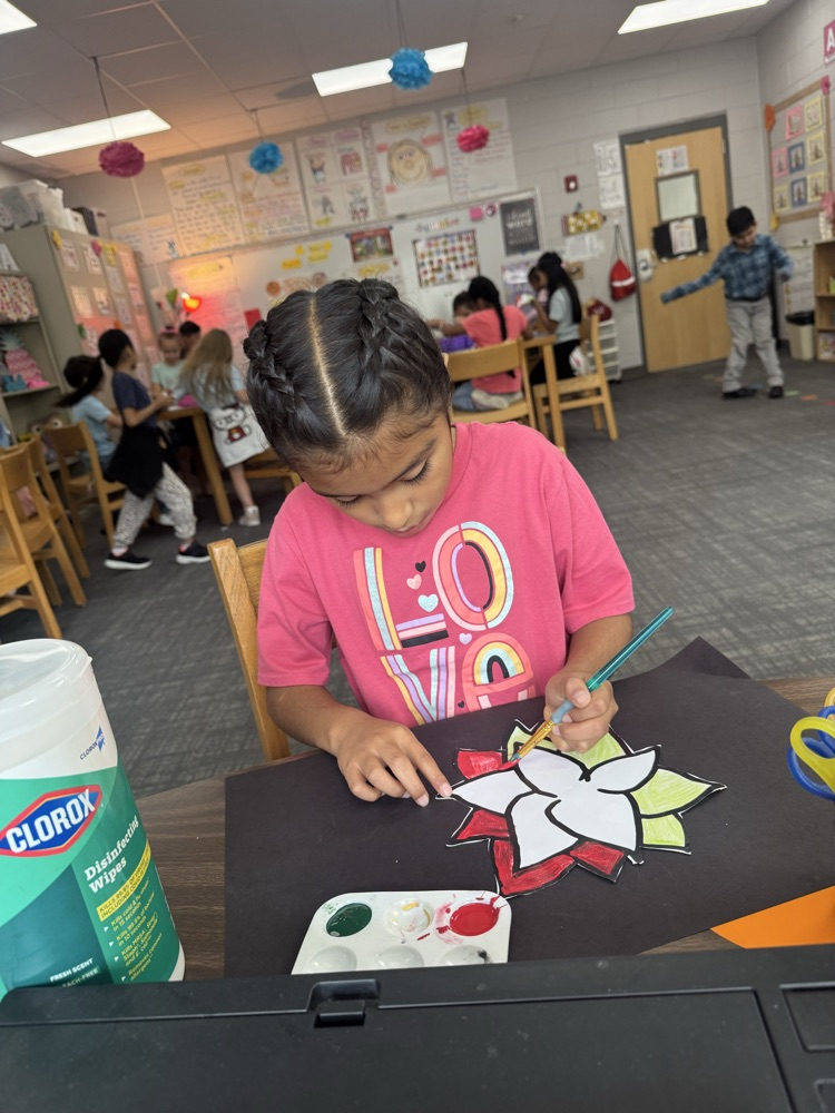 students creating artwork