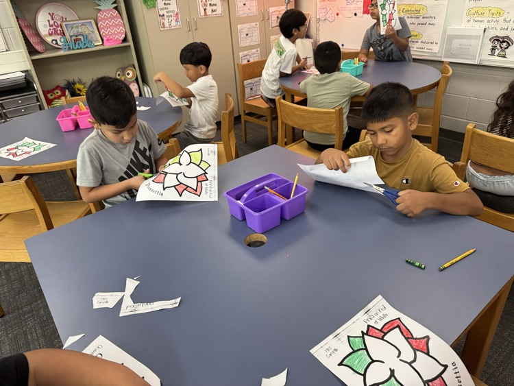 students creating artwork