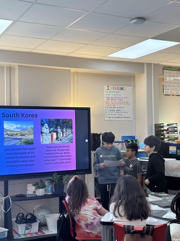 students presenting jn class 