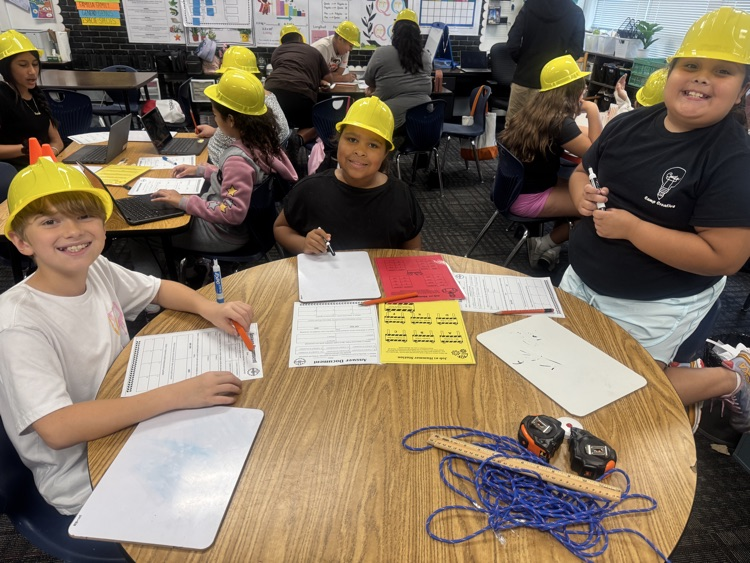 5th grade students working on Math 