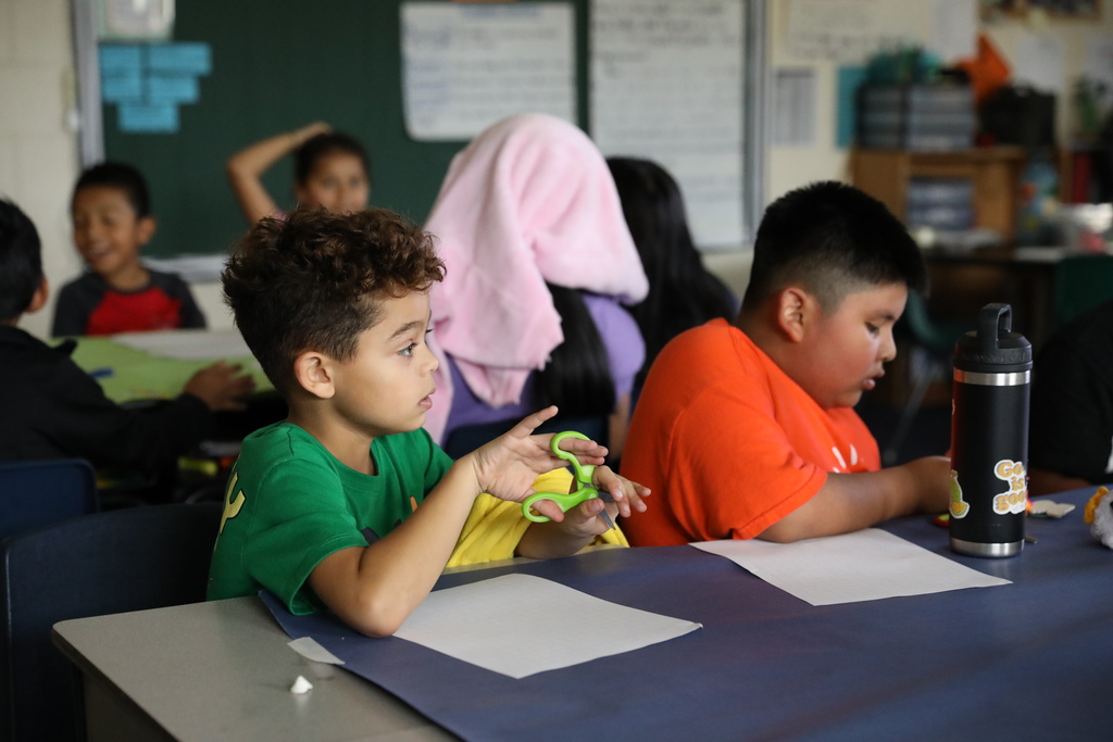 Classroom Spotlight: In Cesar Martinez’s classroom at Blue Ridge School, students brought math to life by creating giant multiplication charts! Through hands-on activities, they explored rectangles and multiplication in a fun and engaging way during their math instruction time.