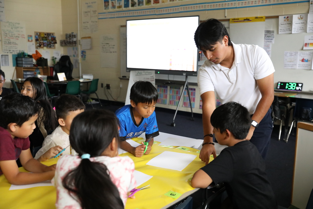Classroom Spotlight: In Cesar Martinez’s classroom at Blue Ridge School, students brought math to life by creating giant multiplication charts! Through hands-on activities, they explored rectangles and multiplication in a fun and engaging way during their math instruction time.