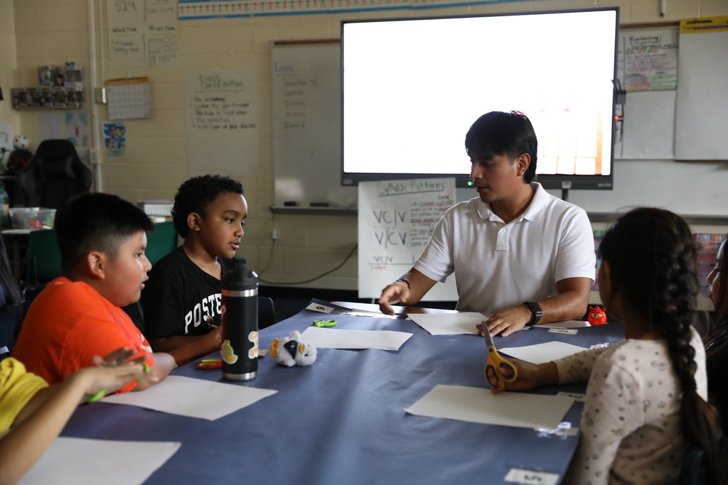 Classroom Spotlight: In Cesar Martinez’s classroom at Blue Ridge School, students brought math to life by creating giant multiplication charts! Through hands-on activities, they explored rectangles and multiplication in a fun and engaging way during their math instruction time.
