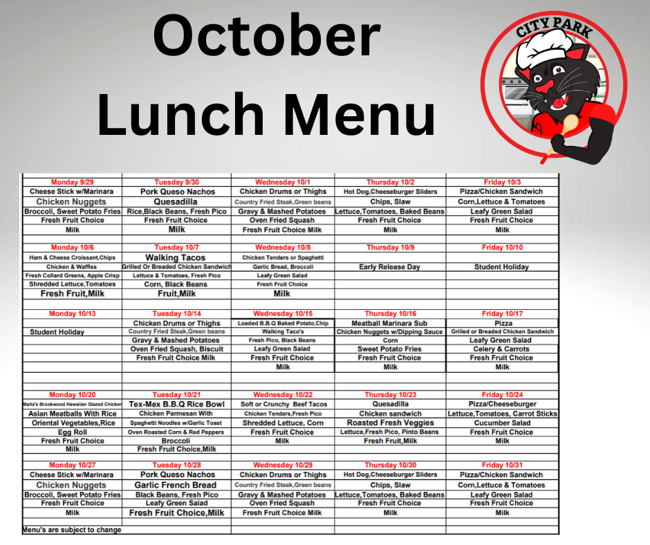 lunch menu graphic