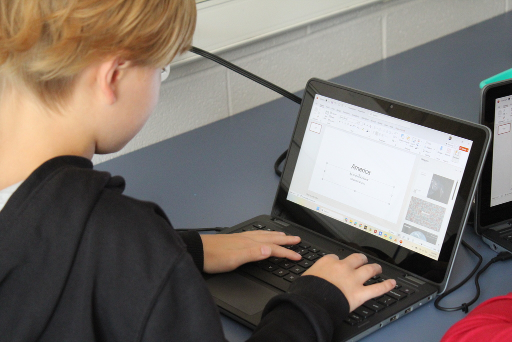 students working on computers