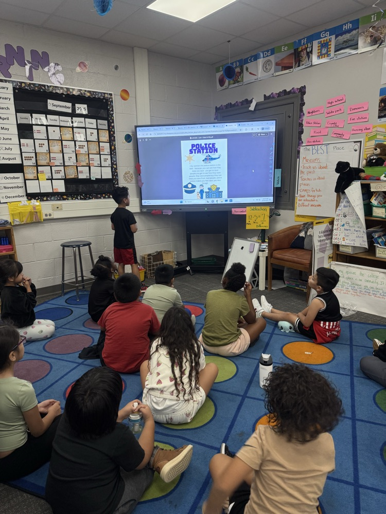 students presenting in class