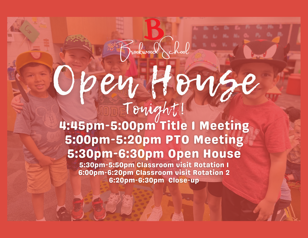 Open house is tonight starting at 4:45pm!