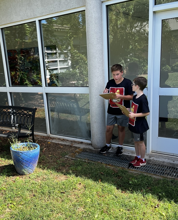 Two students talking about their observations 