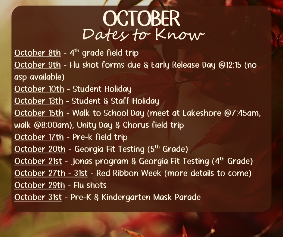 Important dates to know at Brookwood